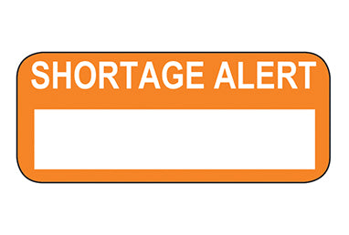 MedValue Shortage Alert Labels