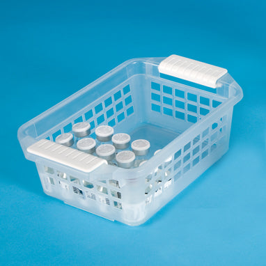 MedValue Flip and Stack Storage Basket, Small, 9.5x3x6, Case