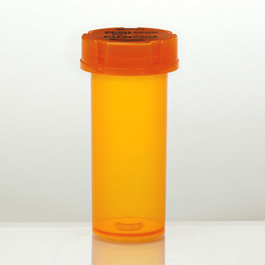 MedValue Friendly and Safe Vials with Child-Resistant Caps Attached, 16 Dram