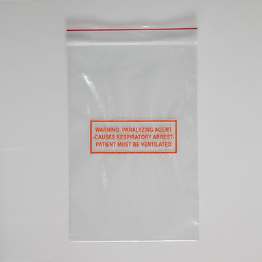 MedValue Warning Paralyzing Agent Bags, 6 x 9