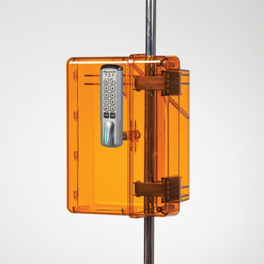 MedValue Lock-To-Pole IV Lock Box with Keyless Entry Digital Lock, Amber