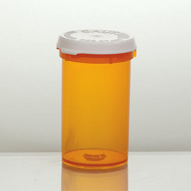 MedValue Friendly and Safe Vials with Snap Caps Attached, 20 Dram