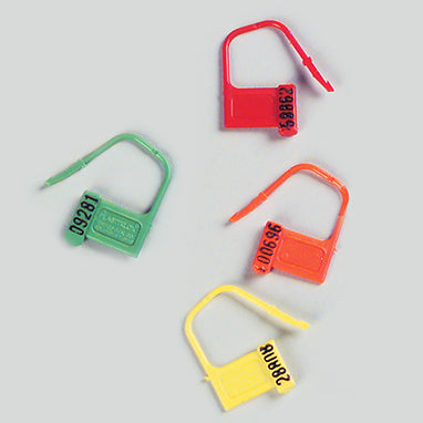 MedValue Heavy-Duty Padlock Seals, Numbered, Yellow