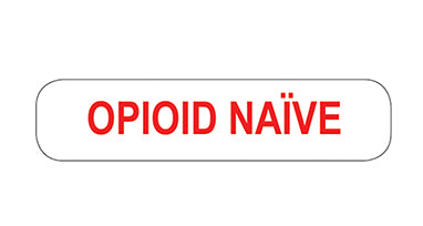 MedValue OPIOID NAIVE Labels