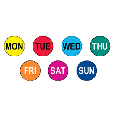 MedValue 7 Days of the Week Circle Label Kit