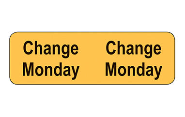 MedValue Tube Change Labels/Monday