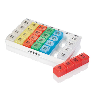 MedValue Seven-Day Color-Coded English/French Medication Organizer