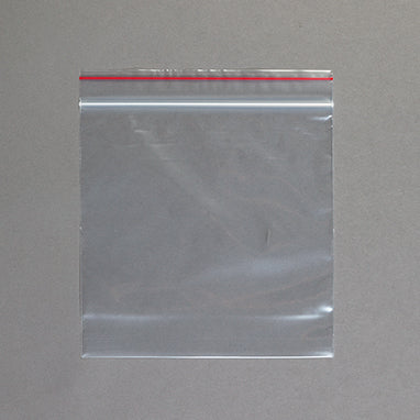 Premium Red Line Reclosable Bags, Single-Track, 6 x 6