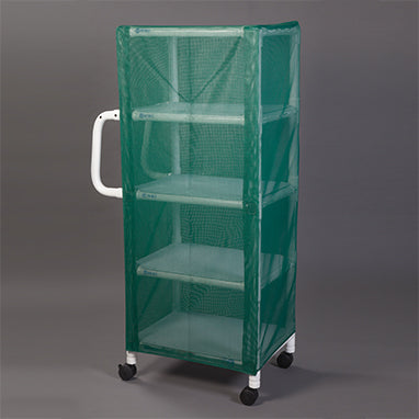 MedValue Multi-Purpose Cart, 4-Shelves with Vinyl Mesh Cover