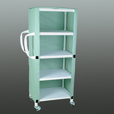 MedValue Multi-Purpose Cart, 4-Shelves with Solid Vinyl Cover