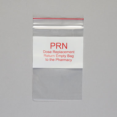 MedValue PRN Bags, Red, 4 x 6