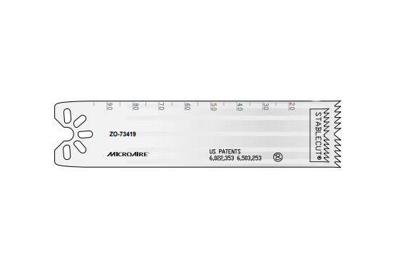 MicroAire StableCut Oscillating Blade - StableCut Blade, Ribbed, 25.4 mm x 90 mm x 1.19 mm, Ribbed - ZO-73419