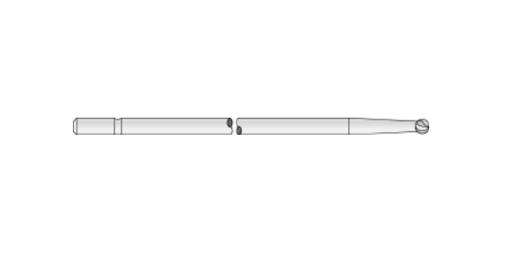 Microaire Sugical Side Cutting Burs - Side Cutting Bur, Carbide, Extra-Long, 6 Flutes x 2 mm - ZB-324