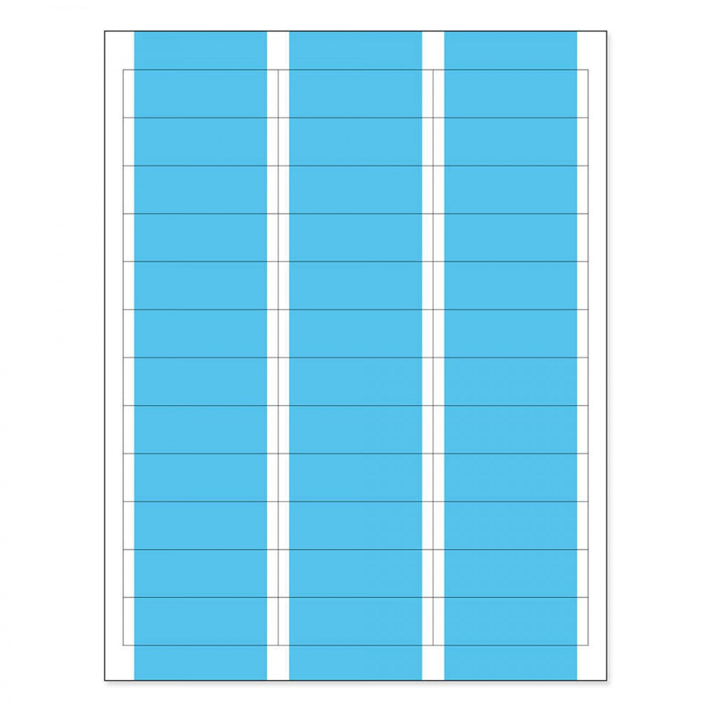 Label Laser Piggyback Paper Permanent 3 2 5/8" X 0.8125 Blue 36 Per Sheet, 250 Sheets Per Box