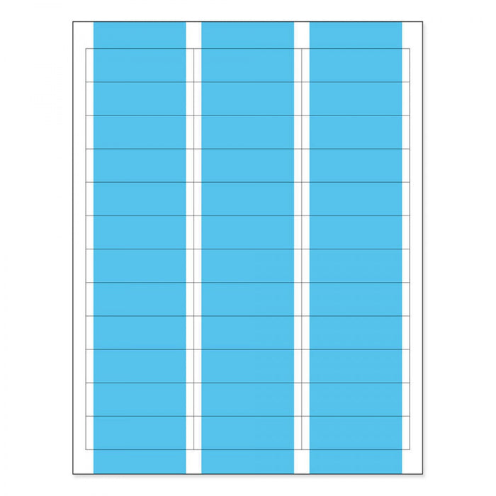 Label Laser Piggyback Paper Permanent 3 2 5/8" X 0.8125 Blue 36 Per Sheet, 250 Sheets Per Box