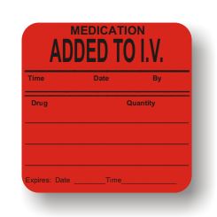 Laguna Coast Associati Nursing Labels - LABEL, MEDICATION ADDED RED - HH207-K