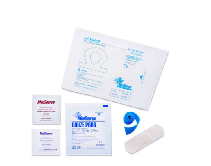 Medsource IV Start Kits - KIT, IV START, WITH PAD / SPONGE / BANDAGE - MS-80045