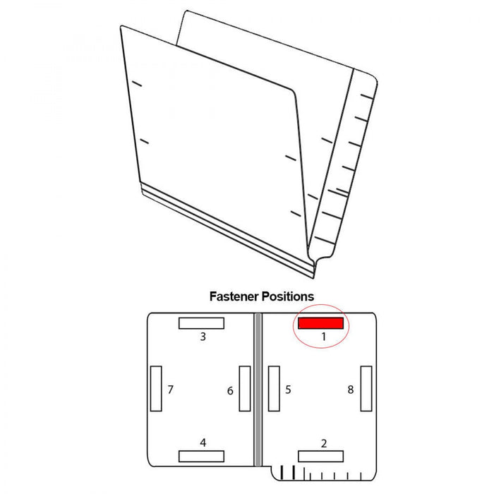 Barkley Match End Tab Folder 2-Ply End Tab Fastener Position #3 & #5 50/Box