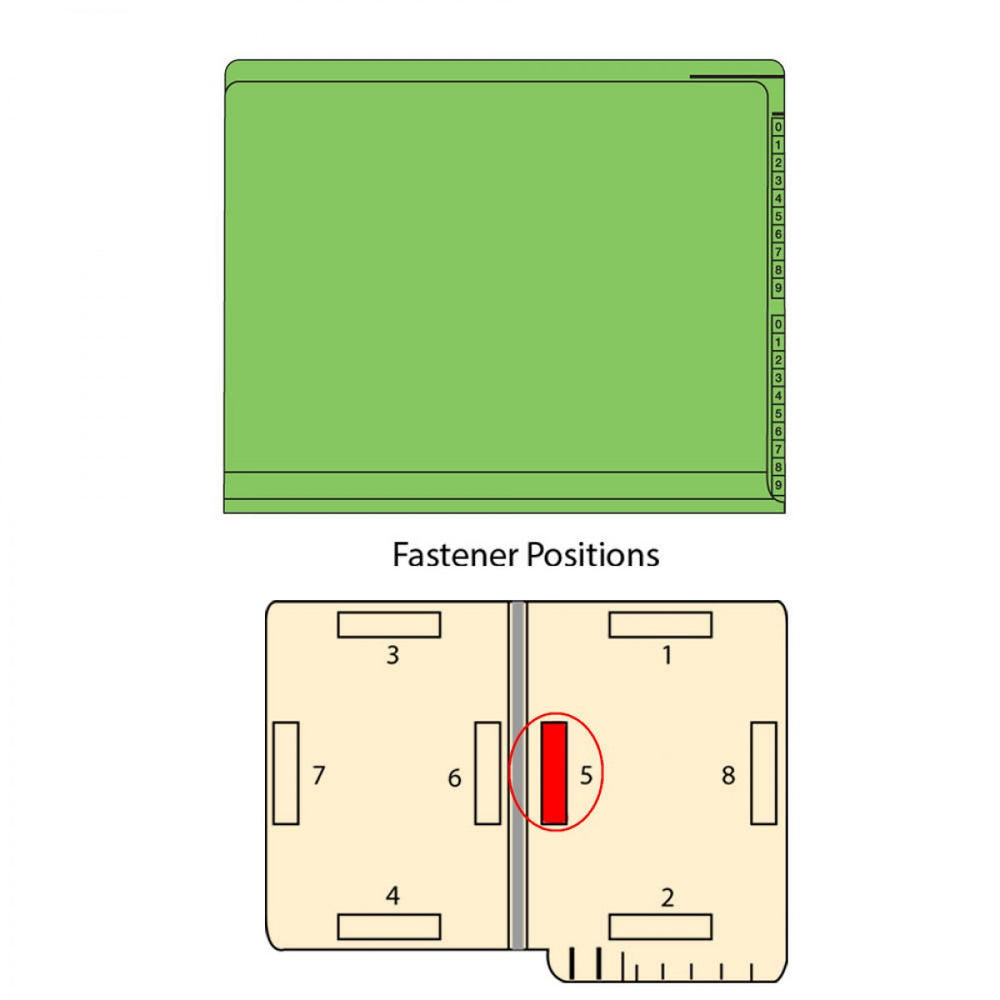 Kardex Compatible End Tab Folder 2-Ply Top And Side 11 3/4" X 9 1/2" 50/Box