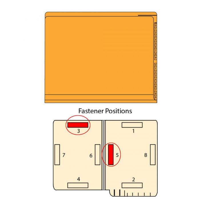 Kardex Compatible End Tab Folder 2-Ply Top And Side 11 3/4" X 9 1/2" 50/Box