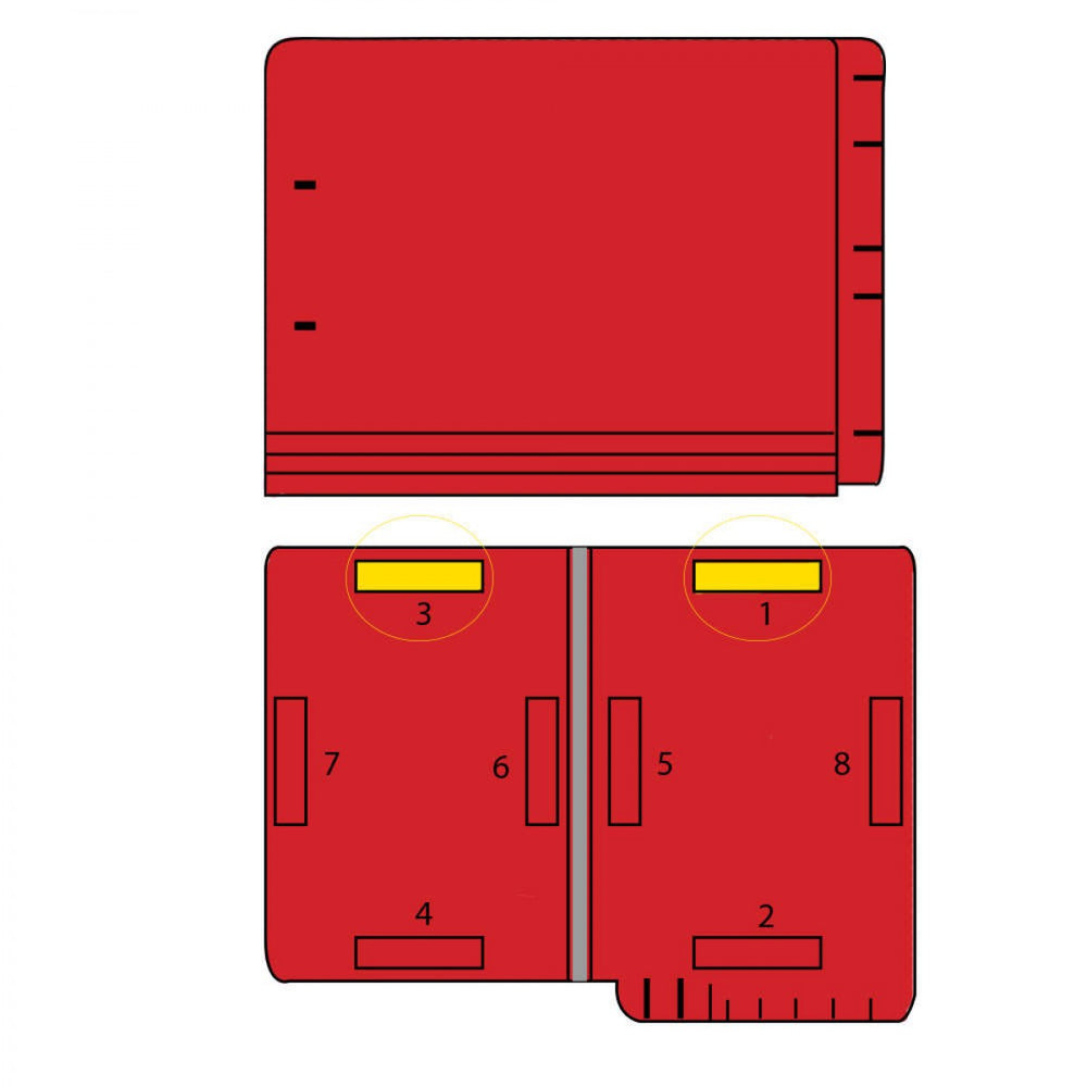 Barkley Match End Tab Folder 2-Ply End Tab Fastener Position &#35;1 & #3 50/Box