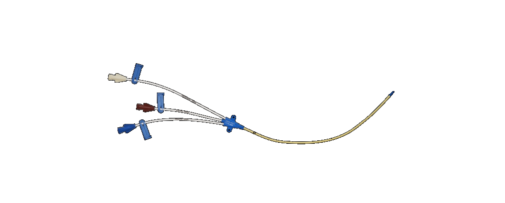 Teleflex Medical Multi-Lumen CVC Kit with Blue FlexTip Catheter - Multi-Lumen CVC Kit with Blue FlexTip Catheter, 7 Fr x 16 cm - AK-12703-CDC