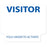 Visitor Pass Label Self-Expiring Synthetic Removable Visitor 2 7/8" X 1 7/8" White 500 Per Package