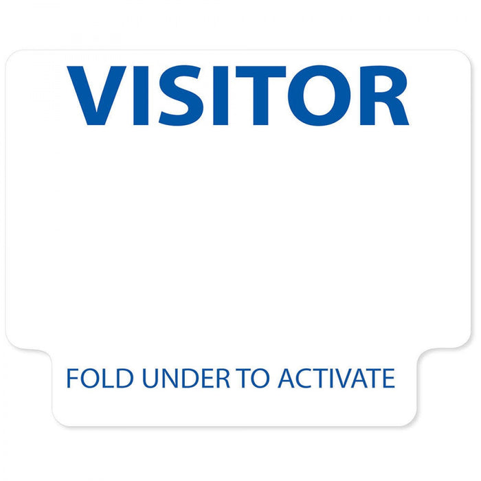 Visitor Pass Label Self-Expiring Synthetic Removable Visitor 2 7/8" X 1 7/8" White 500 Per Package