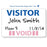 Visitor Pass Label Self-Expiring Synthetic Removable Visitor 2 7/8" X 1 7/8" White 500 Per Package