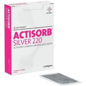 Kci Actisorb Silver 220 Antimicrobial Wound Dressing, 2-1/2" x 3-3/4"