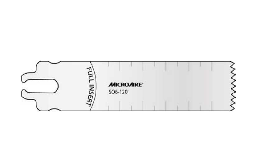 Microaire Surgical Oscillating Blades - BLADE, SAW, OSC, SYS 6, 18.5MMX60.5MMX0.99MM - SO6-120