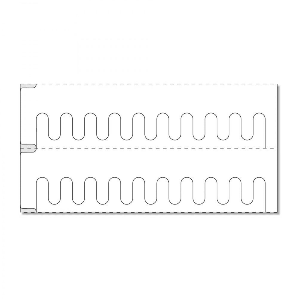 Label Self-Shred Direct Thermal Piggyback Paper Permanent 3" Core 4" X 1" White 4000 Per Roll, 2 Rolls Per Case