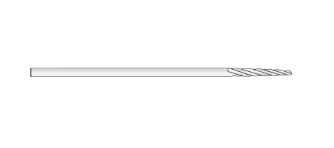 Microaire Sugical Lindemann Burs - Lindemann Bur, Stainless Steel, 4 Flutes x 2.2 mm - K-22