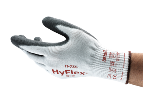 Ansell Healthcare HyFlex 11-735 Polyurethane Palm Gloves - HyFlex 11-735 Polyurethane Palm Gloves with Knit Wrist, Size 11.0 - 11735110