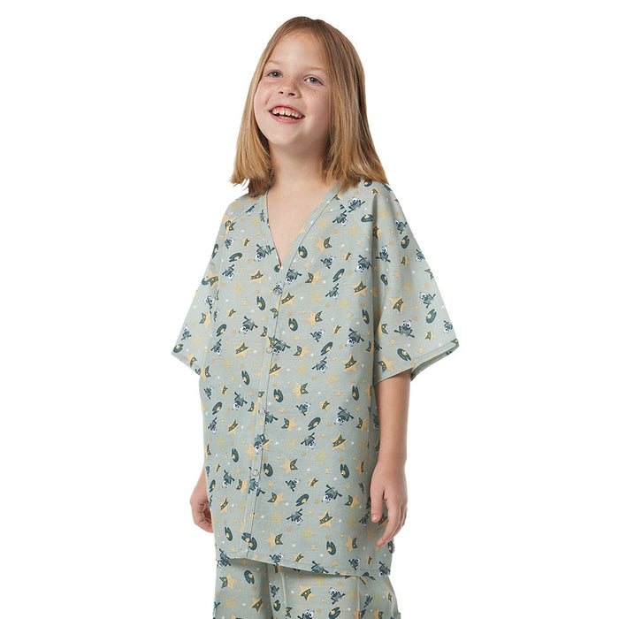 Pajama Top - Green Frog-E print