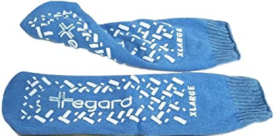 ASP Medical Patient Footwear - SOCK, SLIPPER, ADULT, 2XL, LIGHT, BLUE - LPT160DLB