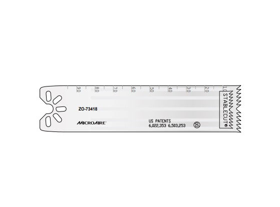 MicroAire StableCut Oscillating Blade - StableCut Blade, Ribbed, 25.4 mm x 90 mm x 1.37 mm, Ribbed - ZO-73418