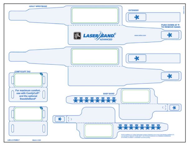 Medical Use Labels - LB2 Laser Wristband Family