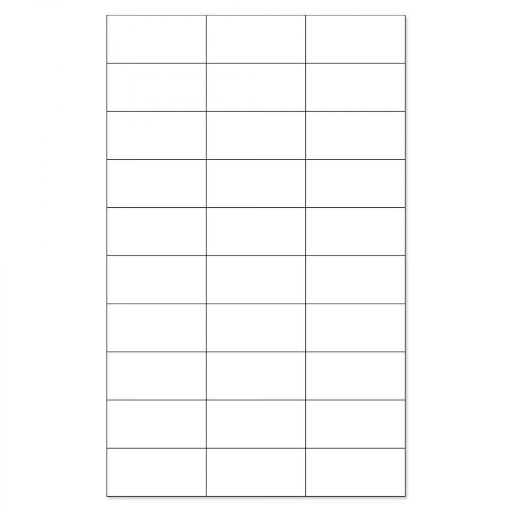 Chart Labels Laser Portrait 2 27/32" X 1 1/12" White - 30 Lbls Per Sheet, 4 Pks Of 250 Sheets Per Case