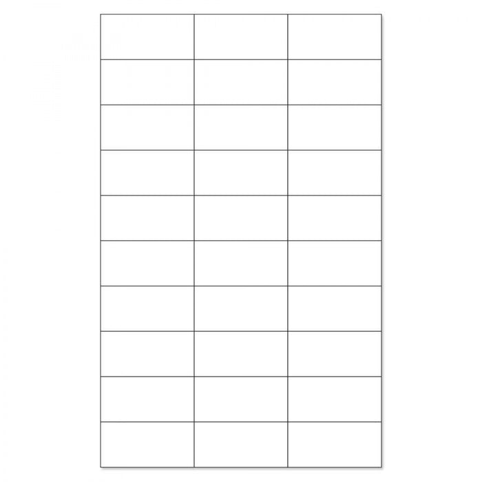 Chart Labels Laser Portrait 2 27/32" X 1 1/12" White - 30 Lbls Per Sheet, 4 Pks Of 250 Sheets Per Case