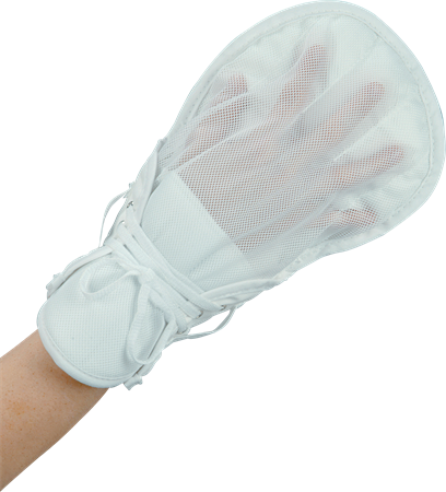 Hand Contral Mittens with Tie Closure