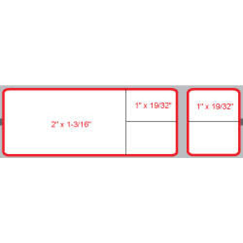 PDC Healthcare Direct Thermal Labels - Direct Thermal Label, 1-1/2" Core, 4-1/8" x 1-3/16", Red - SQRBP15