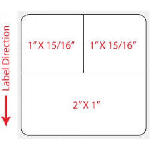 PDC Healthcare Direct Thermal Labels - Direct Thermal Label, 2" x 1-15/16", White, 3000/Roll - LDWHPA166