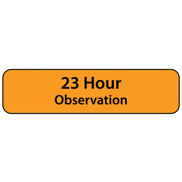 Label Paper Removable 24 Hour Observation 1" Core 1 1/4" X 5/16" Fl. Orange 760 Per Roll