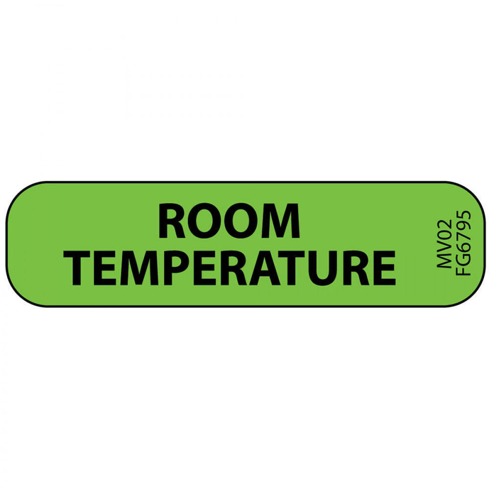 Label Paper Removable Room Temperature 1" Core 1 7/16" X 3/8" Fl. Green 666 Per Roll