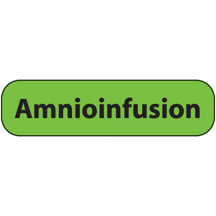 Label Paper Permanent Amnioinfusion 1" Core 1 7/16" X 3/8" Fl. Green 666 Per Roll