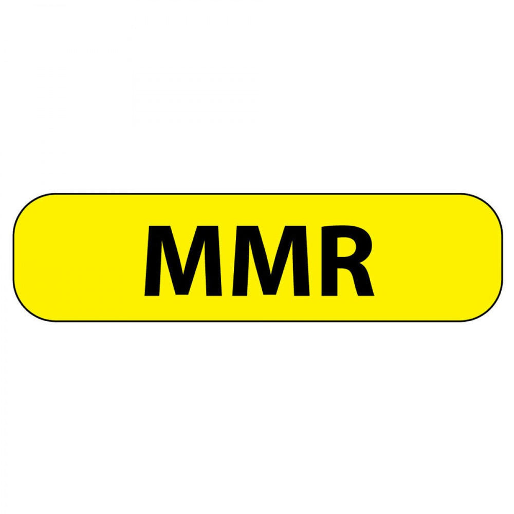 Label Paper Permanent Mmr 1" Core 1 7/16" X 3/8" Yellow 666 Per Roll