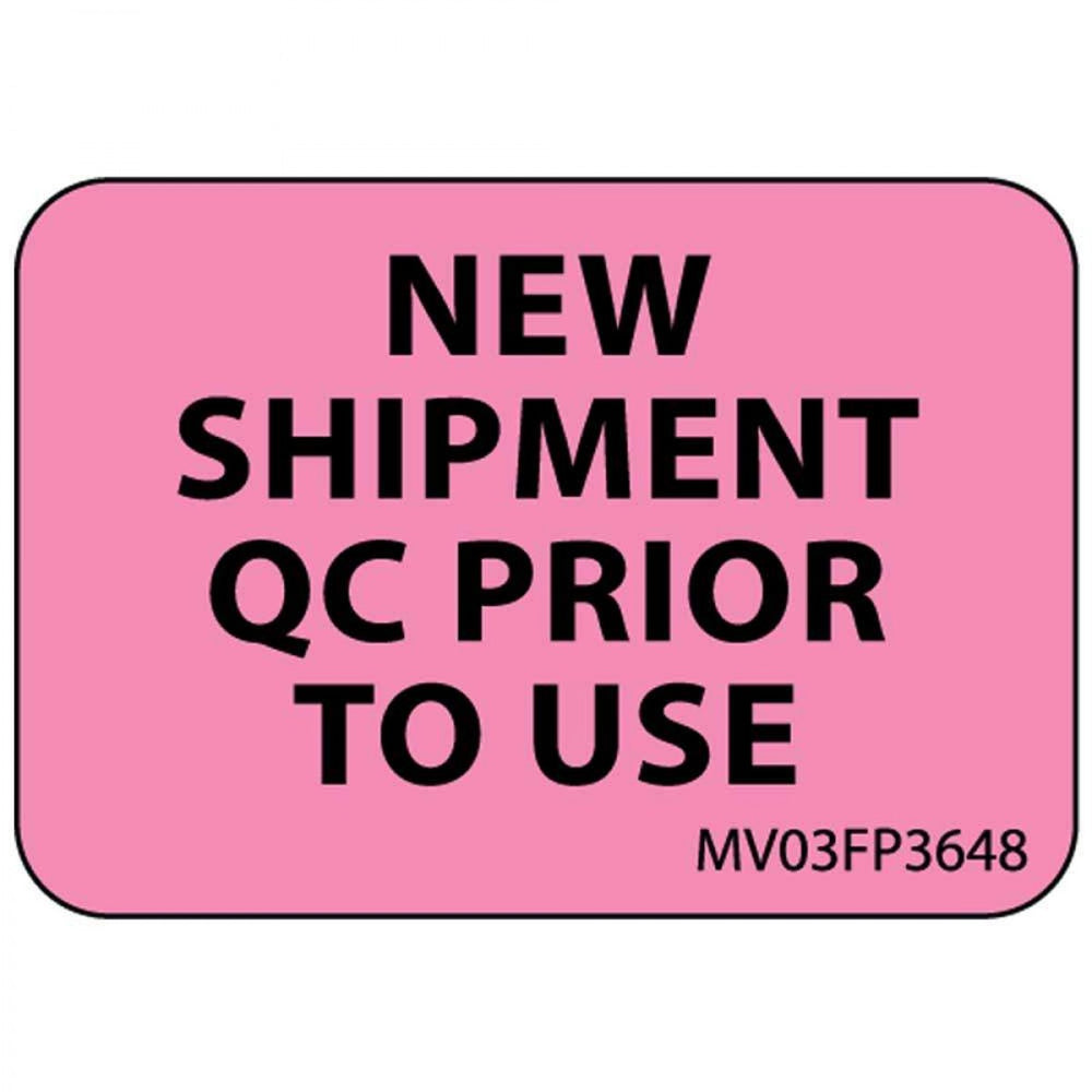 Label Paper Removable New Shipment Qc 1" Core 1 7/16" X 1 Fl. Pink 666 Per Roll