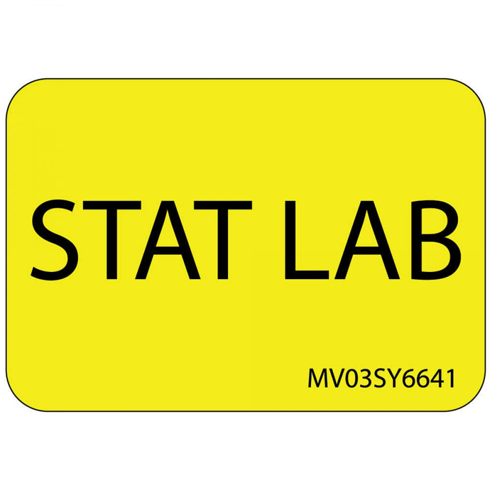 Label Paper Permanent Stat Lab 1" Core 1 7/16" X 1 Yellow 666 Per Roll