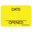 Label Paper Permanent Date Opened 1" Core 1 7/16" X 1 Yellow 666 Per Roll